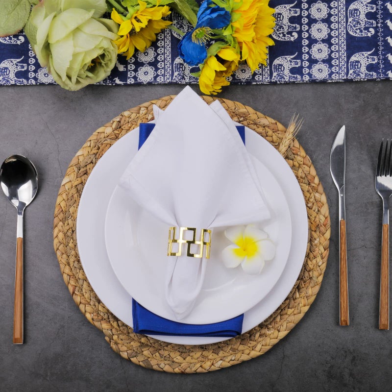 LogHog Delicate Christmas Gold Napkin Rings Set of 12, Ideal Table Setting Napkin Buckles for Christmas, Thanksgiving, Wedding, Parties, Holiday (Elegant Gold) - Image 3